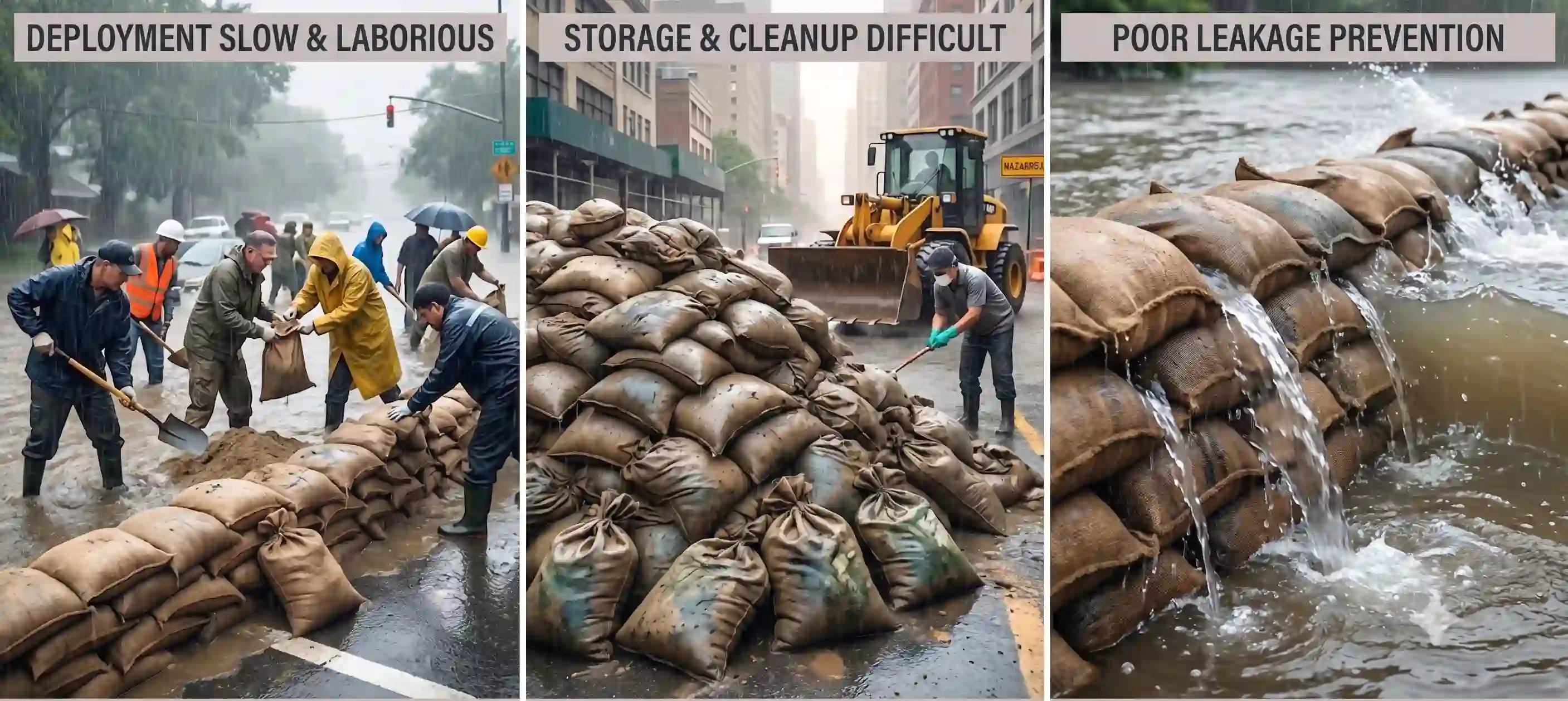 Disadvantages of Traditional Sandbag Flood Defence
