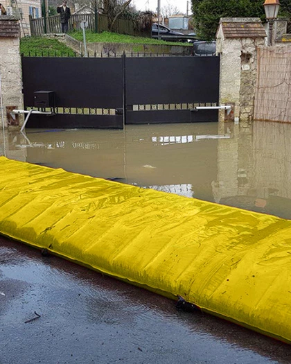 Flood Barrier Application Along Fence Boundary