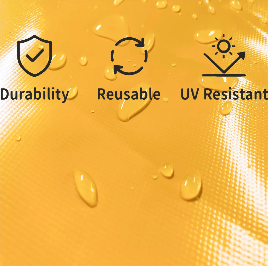 High strength reusable PVC tarpaulin for flood protection