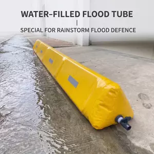 Triangular water‑filled flood barrier for rainstorm defense