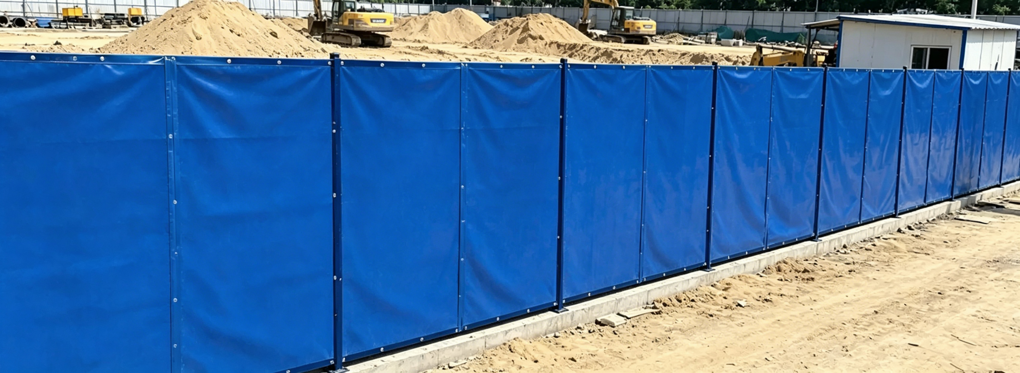 Waterproof blue sound insulation curtain for building site