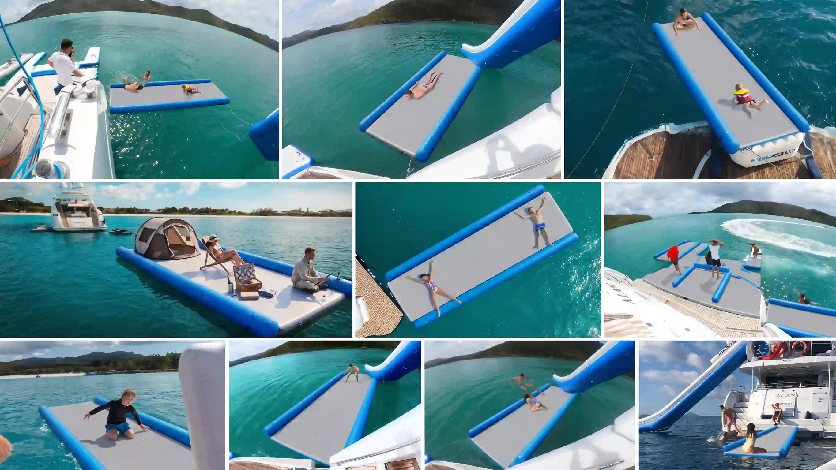 LTCANOPY inflatable dock in use