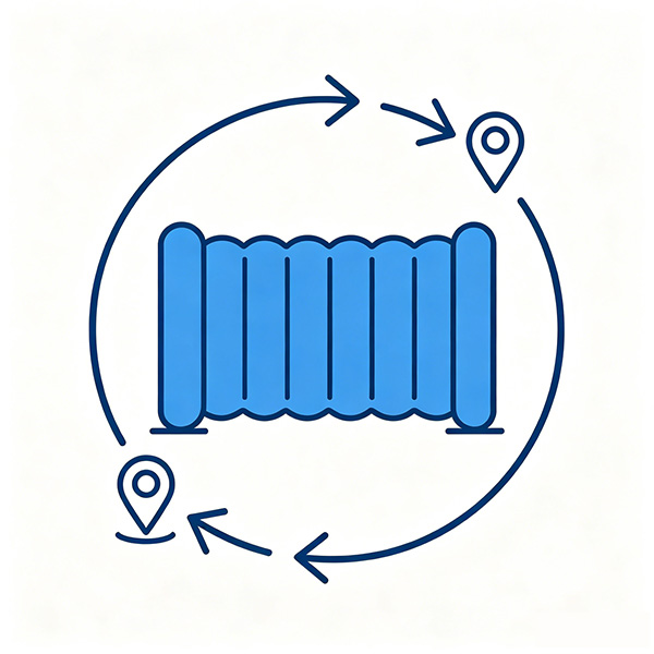 Circulatable inflatable noise wall easy to relocate reuse